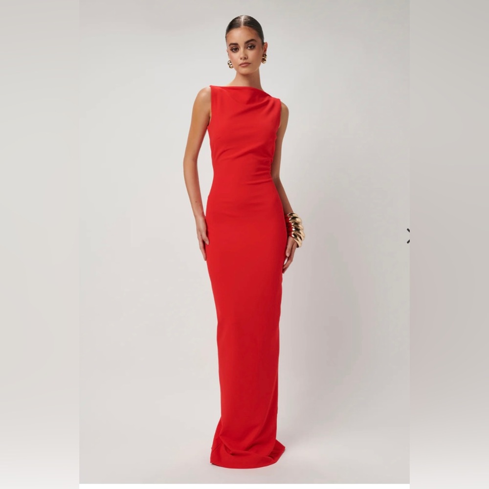 Effie Kats Verona Gown in Cherry Red
